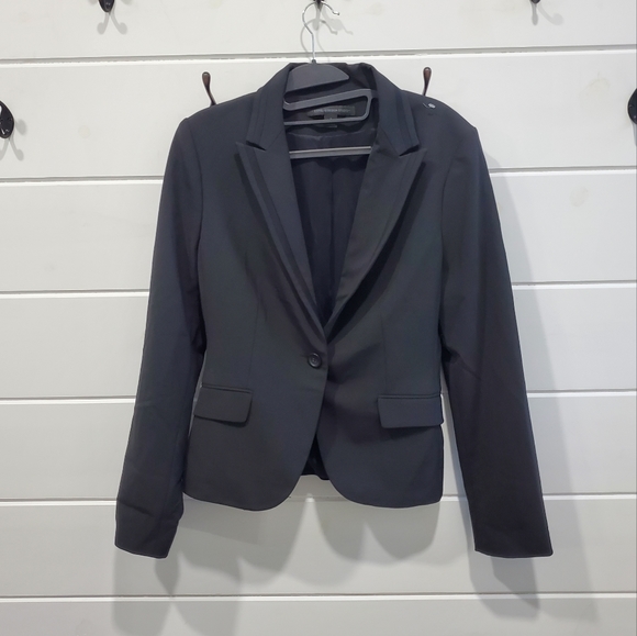 Express | Black Collared Single Button Blazer - Picture 1 of 6